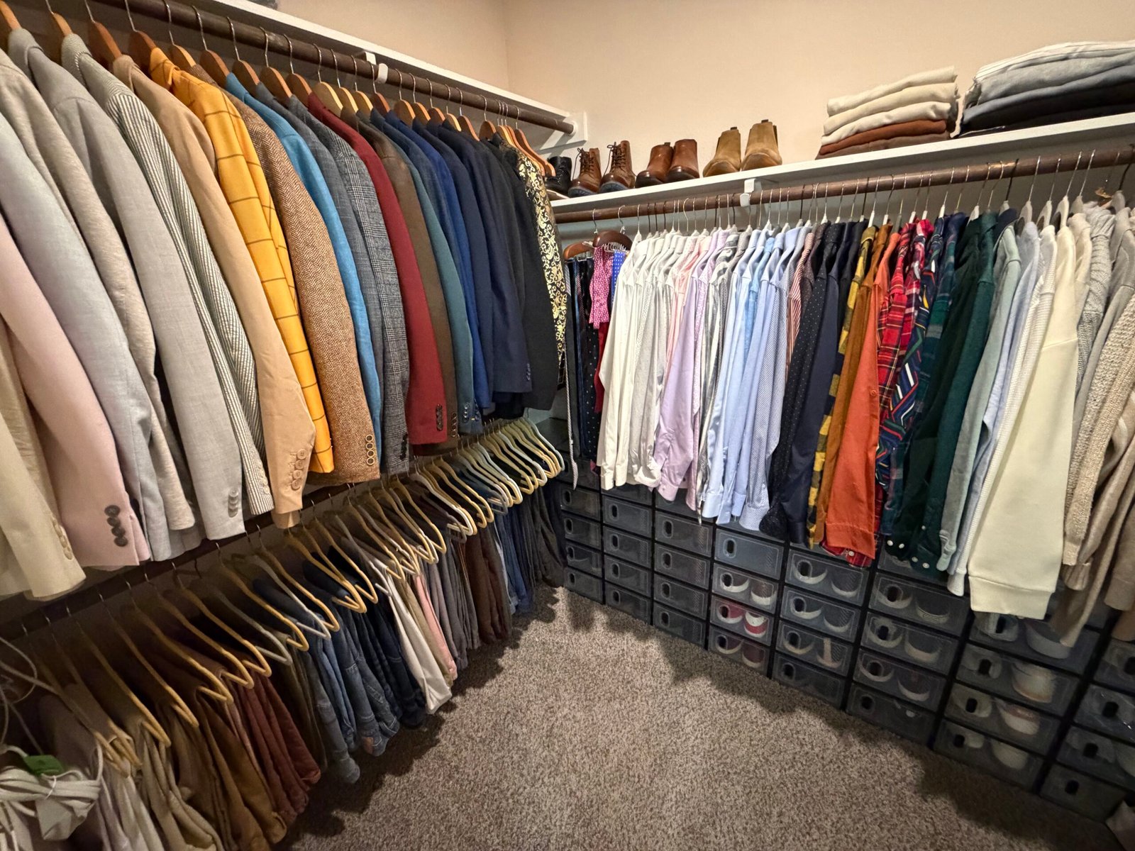 The same closet after professional organizing by Top Tier Tidying